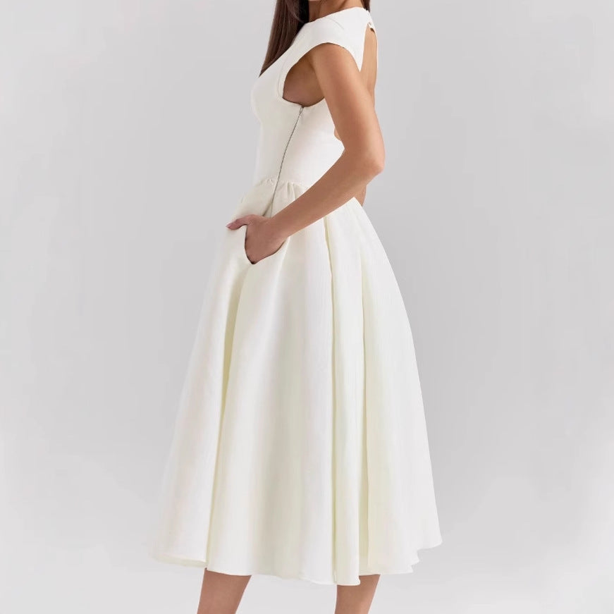 Dames Robe de bal élégante avec jupe en tulle et fermeture éclair au dos Chic und Stil
