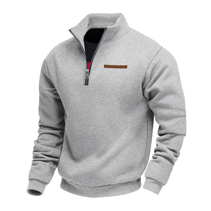 Sporty fleece pullover for men with half-zip Chic und Stil