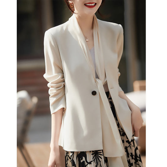 Veste blazer à col en écharpe pour femmes Chic und Stil