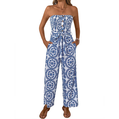 Combinaison sans manches pour femmes avec jambes larges et imprimé floral Chic und Stil