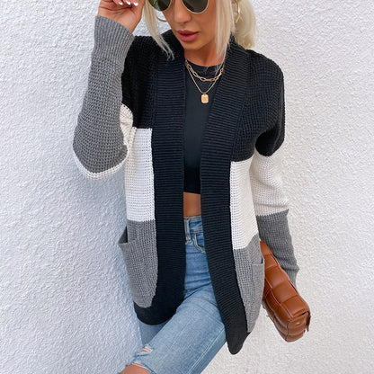 Cardigan en grosse maille pour femmes avec une silhouette décontractée et des poches pratiques Chic und Stil