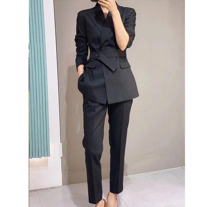 Blazer ajusté ceinturé pour femmes Chic und Stil 1750846960