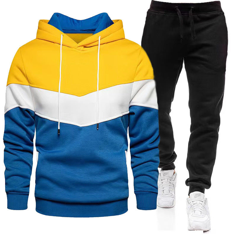 Sporty hoodie set for men and chic jogger pants