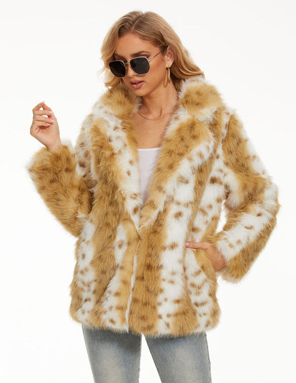 Dames Fuzzy Oversized Veste Chic und Stil