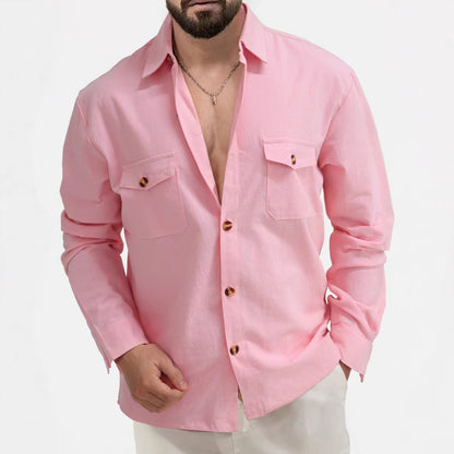 Chemise décontractée pour hommes avec boutons modernes et poches poitrine pratiques Chic und Stil