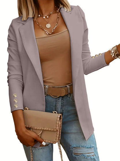 Dames élégant blazer avec des détails de bouton tendance Chic und Stil