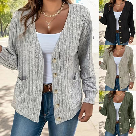 Cardigan à boutons texturé pour femmes Chic und Stil