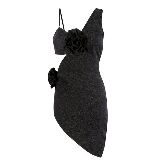 Women's bikini set with trendy wrap skirt and floral applique Chic and Style