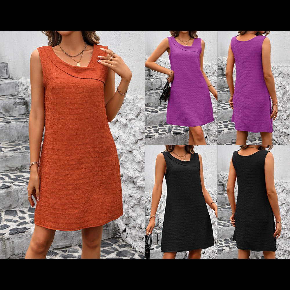 Robe d'été décontractée pour femmes avec ourlet arrondi et élégante volute Chic und Stil