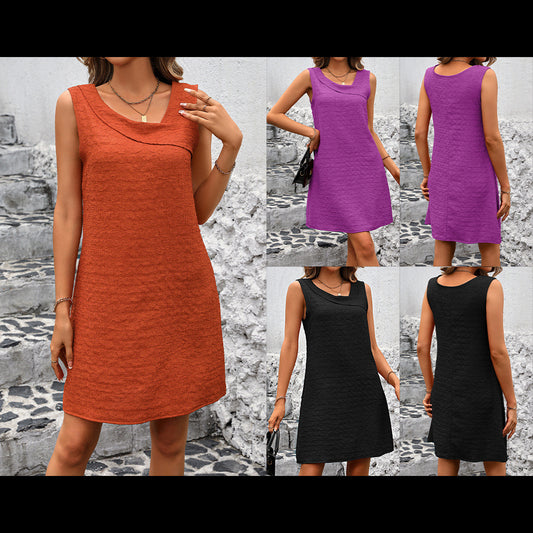 Robe d'été décontractée pour femmes avec ourlet arrondi et élégante volute Chic und Stil