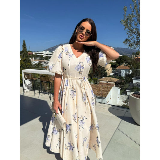 Dames Fleurs Maxi Robe Chic und Stil
