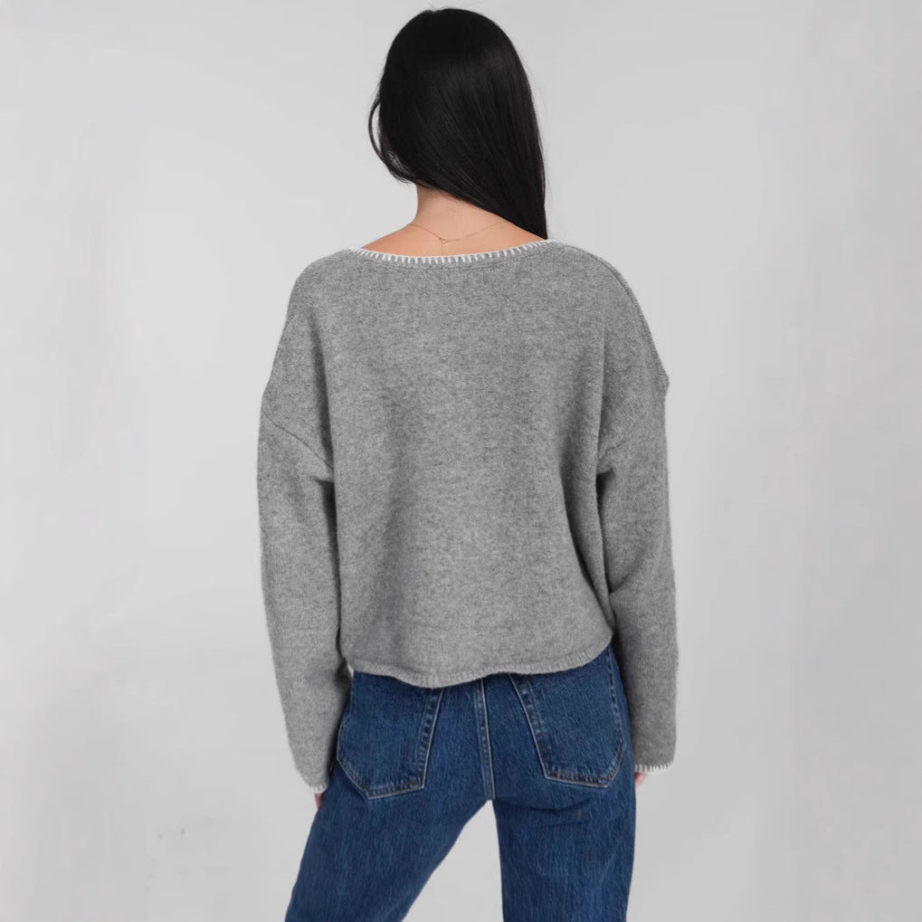 Pull décontracté pour femmes avec un design texturé et de grandes poches pratiques Chic und Stil