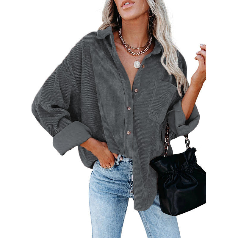 Chemise-blouse casual en velours pour femmes Chic und Stil