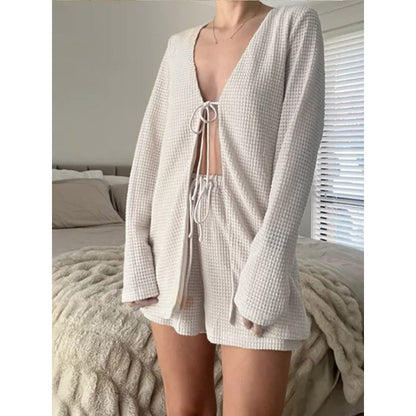 Cardigan décontracté pour femmes avec décolleté en V profond et coupe ample Chic und Stil
