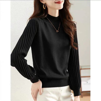 Pull élégant pour femmes avec des manches tricotées hautes Chic und Stil