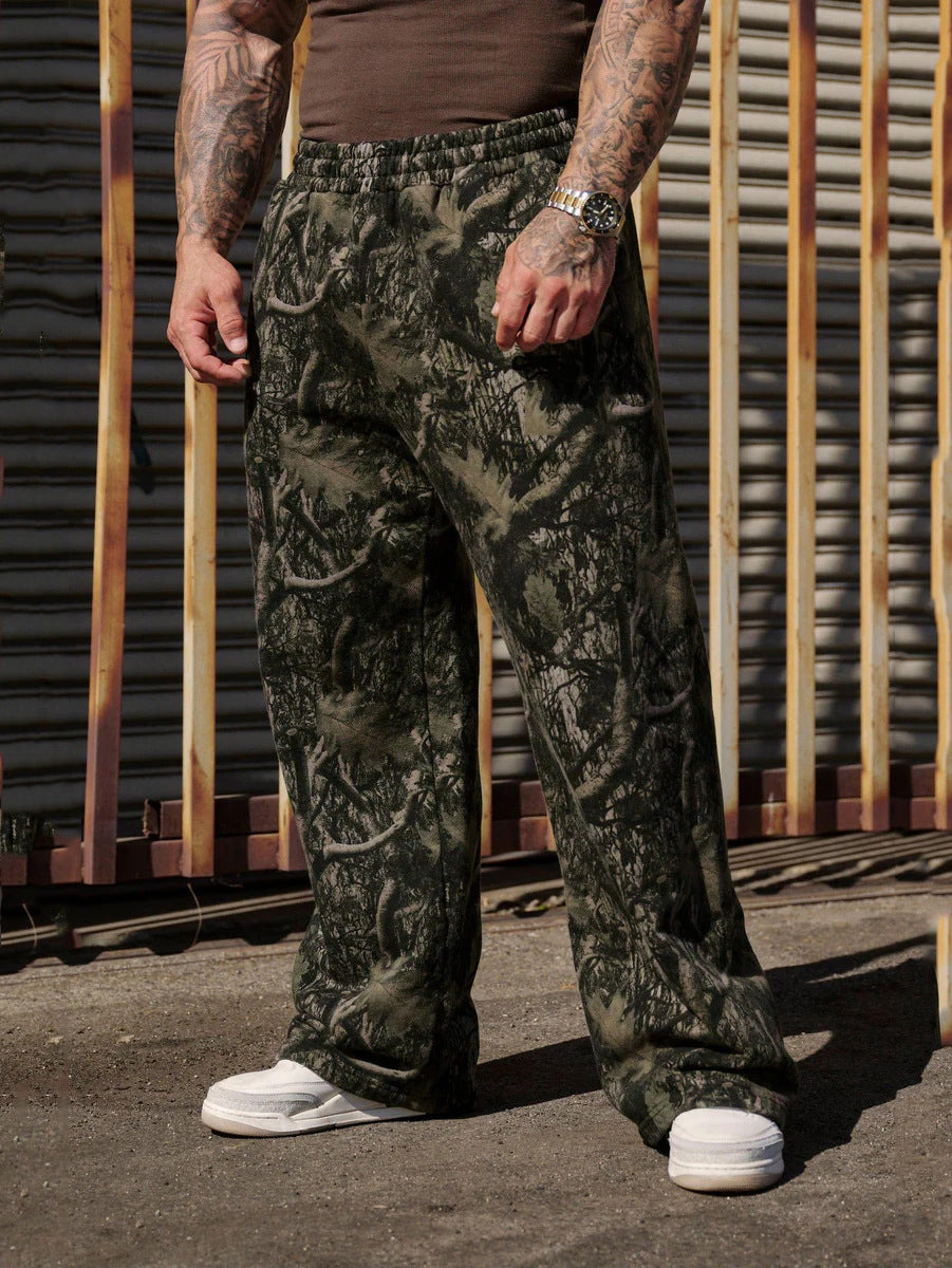 Casual camo look cargo pants for men with practical elastic waistband Chic und Stil
