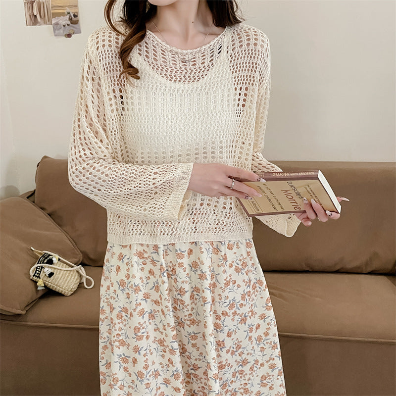 Dames Chunky Tricot Pull à mailles ouvertes Chic und Stil