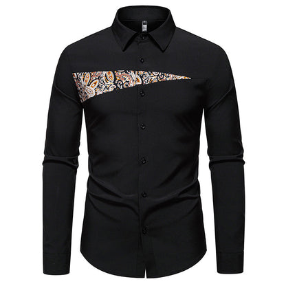 Chemise à manches longues pour hommes avec design paisley créatif Chic und Stil