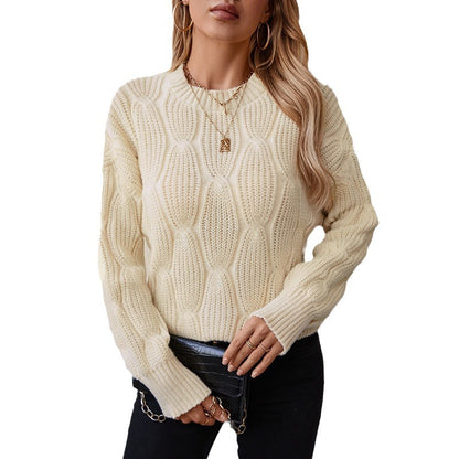 Pull en tricot pour femmes avec design en torsades décoratives et coupe confortable Chic und Stil
