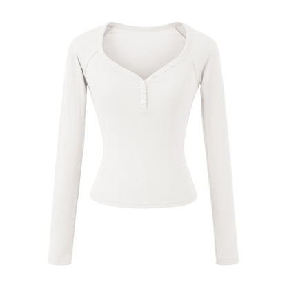 Chemisier à manches longues pour femmes avec fermeture à boutons élégante Chic und Stil