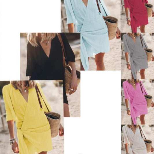 Robe portefeuille pour dames avec coupe fluide et ceinture étroite Chic und Stil
