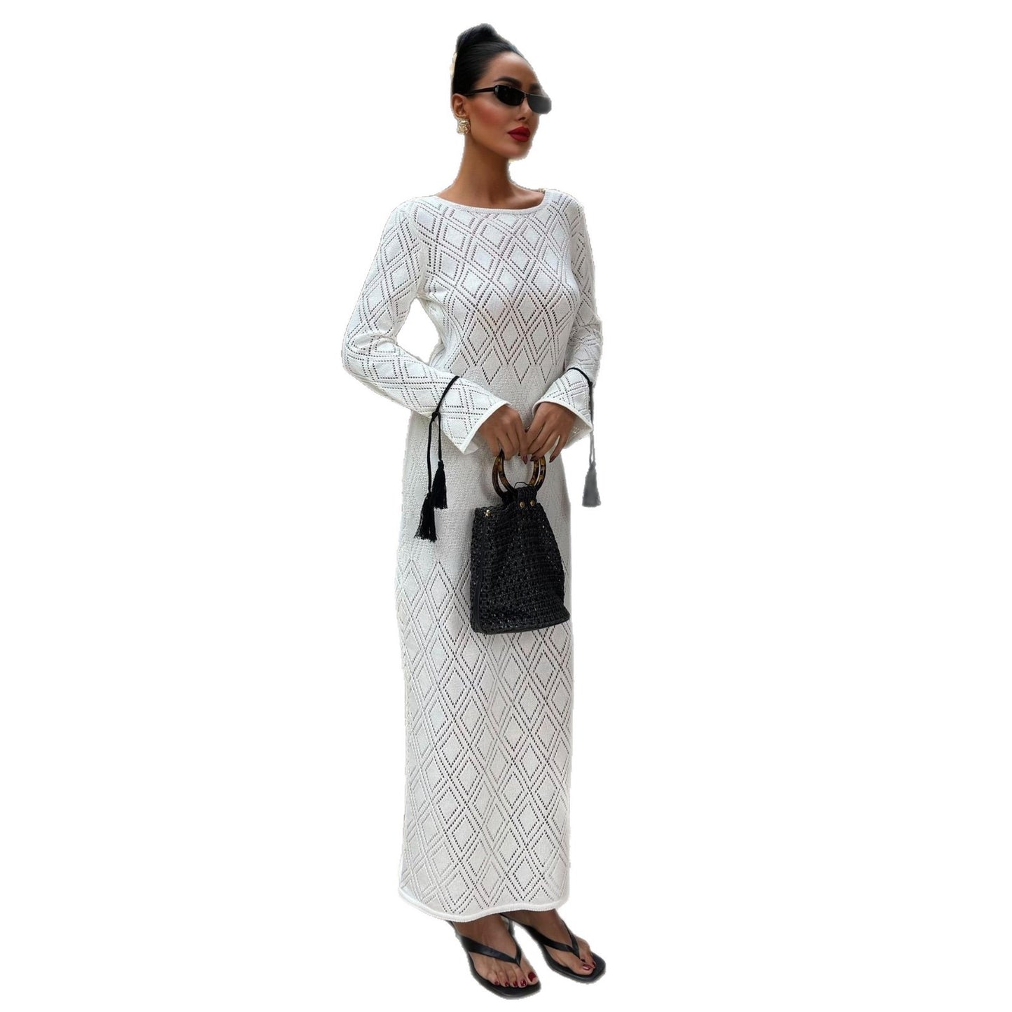 Robe maxi pour dames avec structure élégante Chic und Stil
