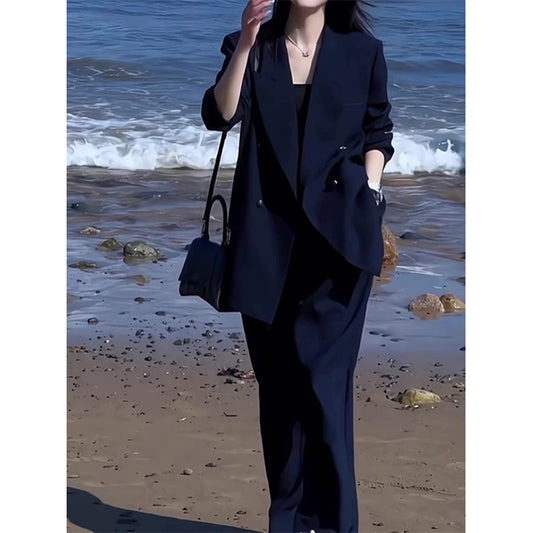 Costume ajusté double boutonnage pour femmes Chic und Stil