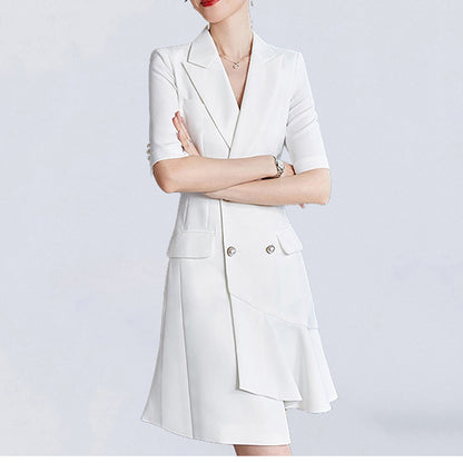 Robe Mini Tailorée Croisée Femme Chic und Stil