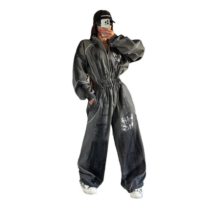 Combinaison de sport pour femmes avec jambes larges et taille élastique Chic und Stil