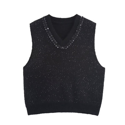 Dames gilet en tricot avec accents brillants Chic und Stil