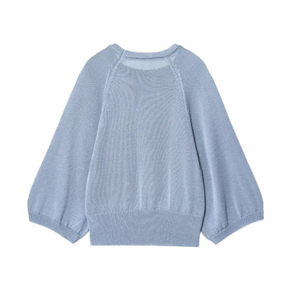 Pull femme décontracté avec manches larges et taille élastique Chic und Stil