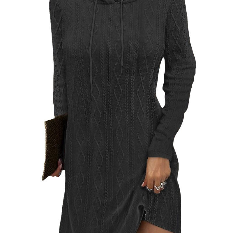 Robe en tricot à capuche pour femmes Chic und Stil