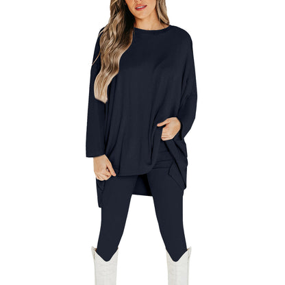 Dames Ensemble décontracté en haut oversized et leggings ajustés Chic und Stil