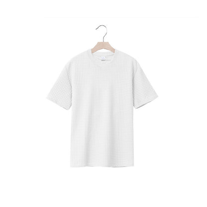 T-shirt décontracté pour homme en coton respirant avec design texturé Chic und Stil