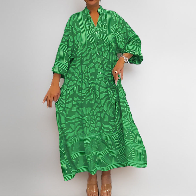 Robe tunique à manches longues pour femmes avec motif graphique moderne Chic und Stil