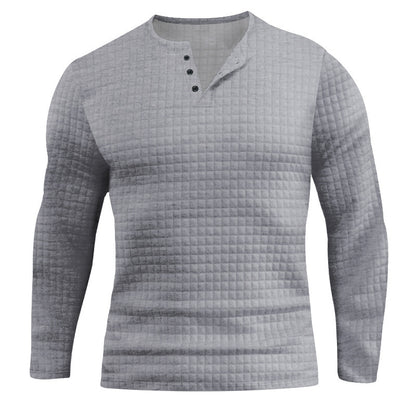 Chemise à structure à manches longues pour hommes avec patte de boutonnage Chic und Stil