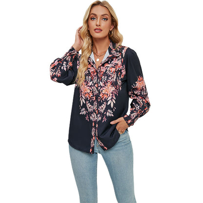 Blouse élégante pour femmes avec imprimé floral et manches larges Chic und Stil