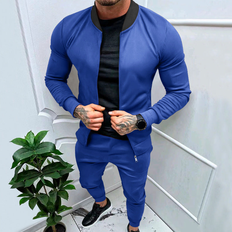 Costume de jogging pour hommes 2 pièces avec fermeture éclair moderne Chic und Stil