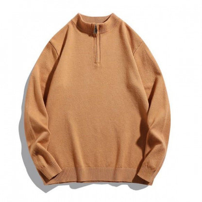 Comfortable turtleneck pullover for men with zip Chic und Stil