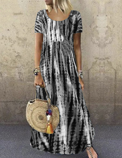 Robe maxi féminine avec motif rayé tendance Chic und Stil