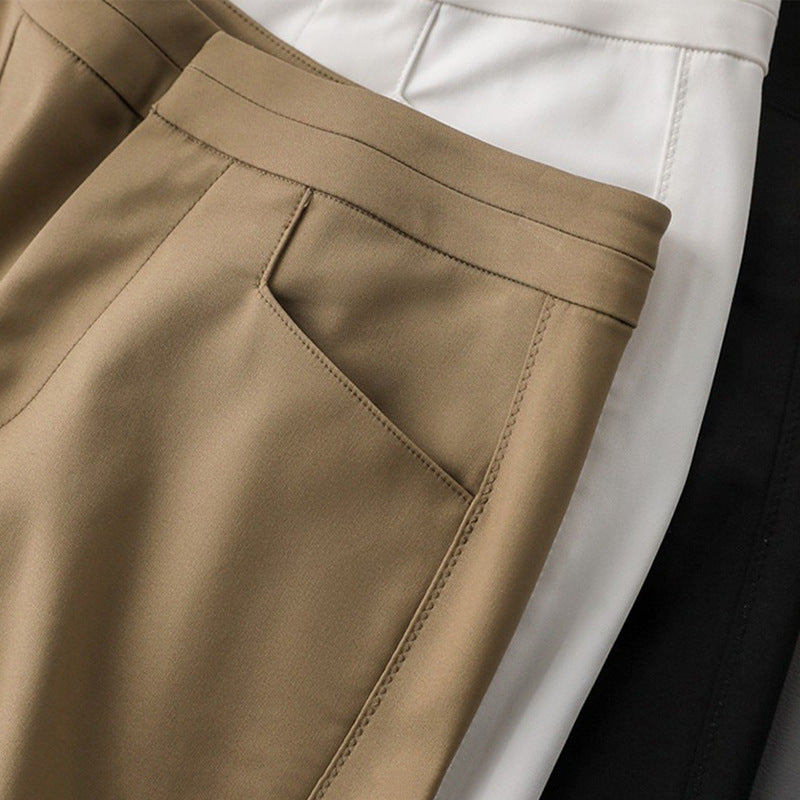 Pantalons ajustés taille haute pour femmes avec détails de poches Chic und Stil