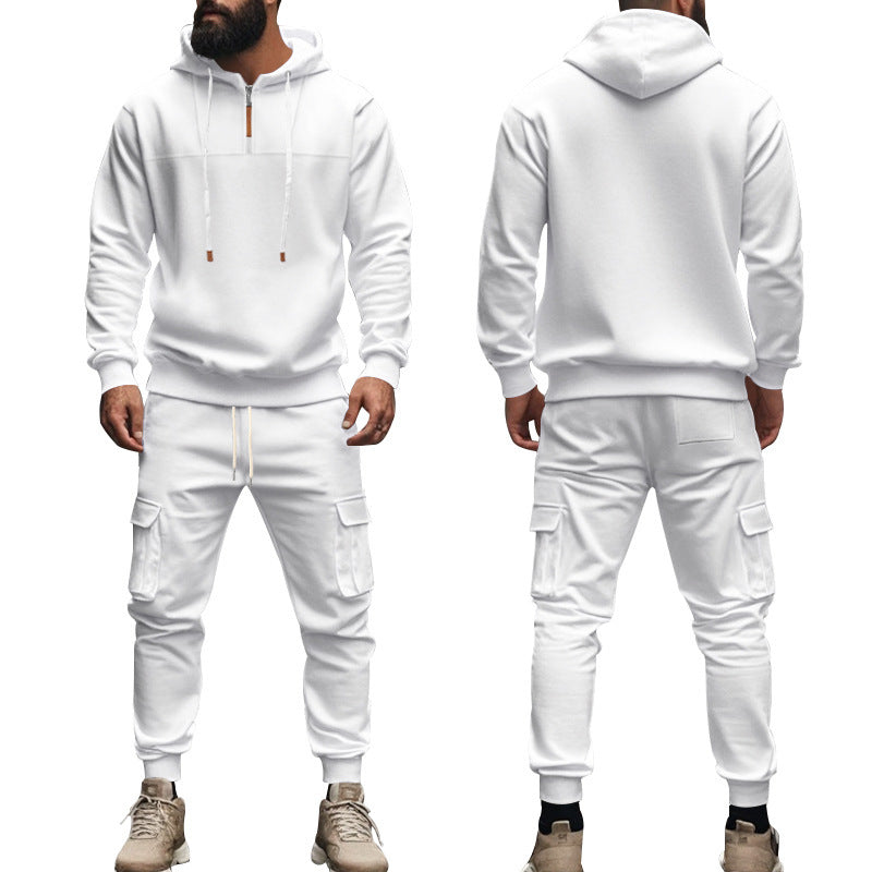 Men's chic and stylish athletic hoodie and cargo pants