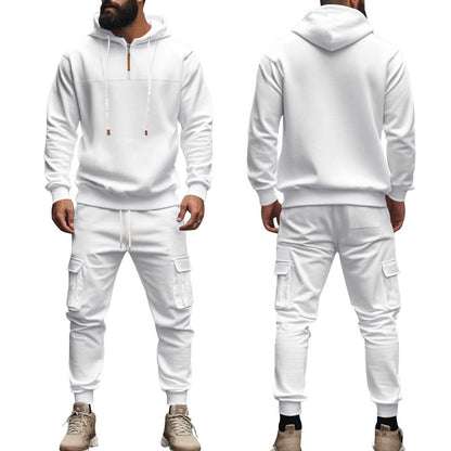 Men's chic and stylish athletic hoodie and cargo pants