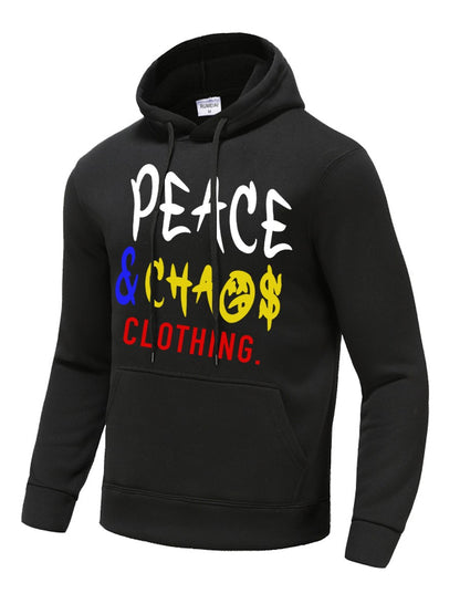 Pull à capuche pour hommes avec une inscription accrocheuse et des poches pratiques Chic und Stil