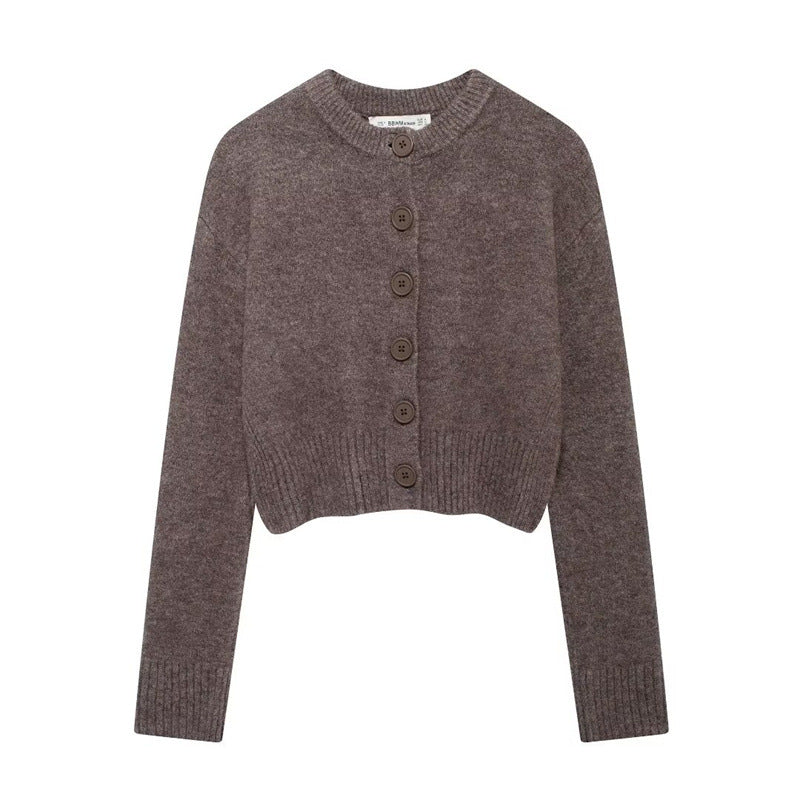 Dames gilet court en tricot avec de précieux détails de boutons Chic und Stil