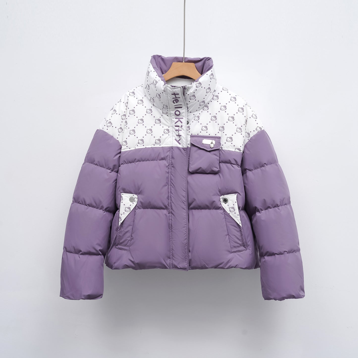 Dame doudoune avec col montant et motif tendance Chic und Stil