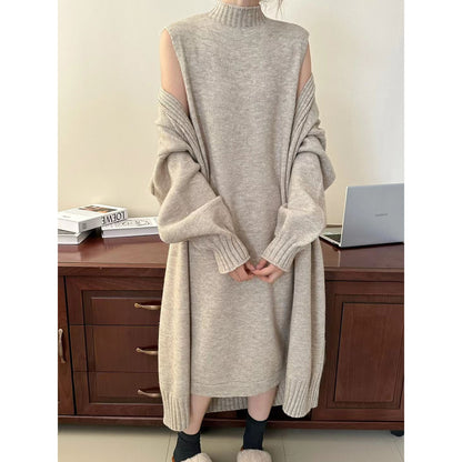 Robe en tricot à capuche décontractée pour femmes Chic und Stil