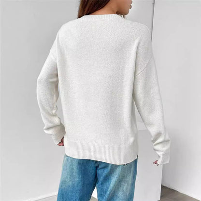Pull en tricot pour femmes avec motif de drapeau et coupe décontractée Chic und Stil