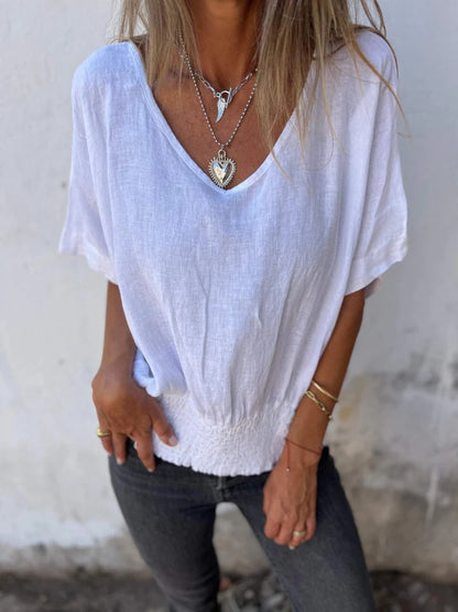 Chemisier décontracté pour femmes en taille oversize avec taille élastique Chic und Stil