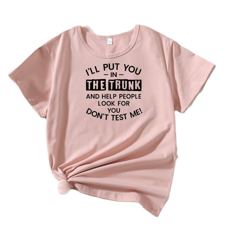 Dames Casual T-shirt Graphique Chic und Stil